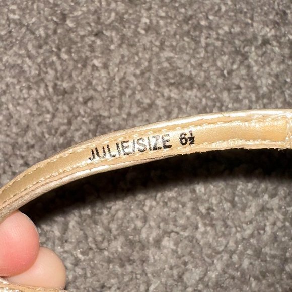 Vintage Jessica Gold Strappy Heels 3 Inch 3” Size 6.5 - Picture 11 of 11